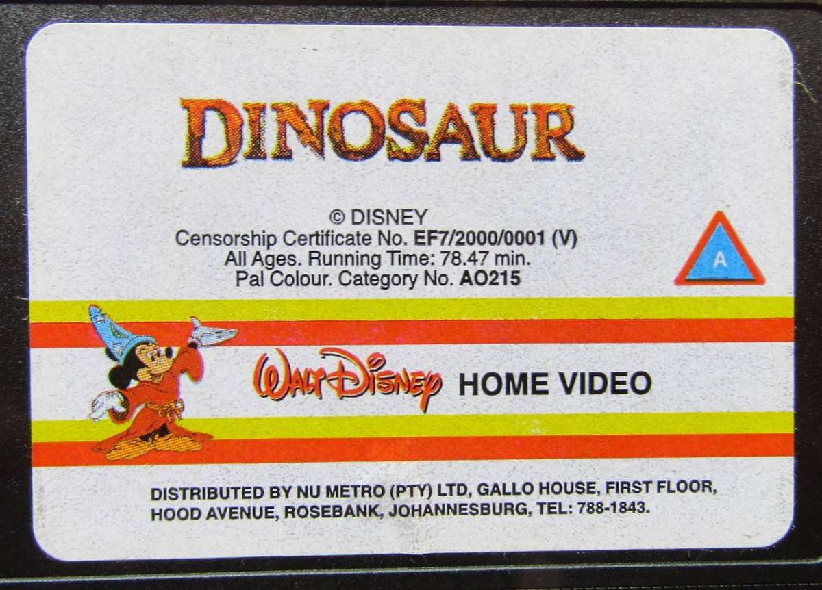 Dinosaur - Walt Disney - Movie VHS Tape (2000)
