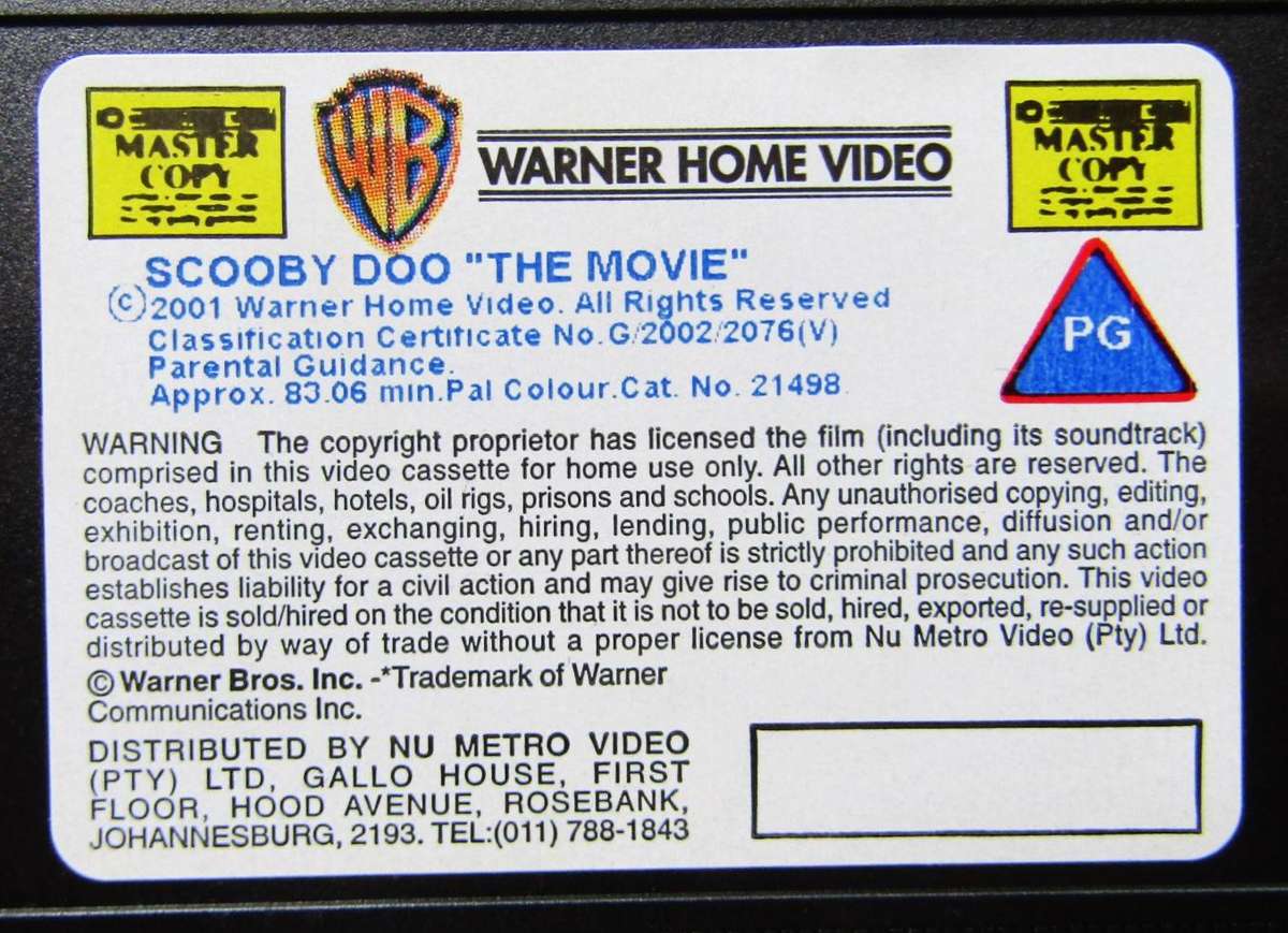 Scooby Doo - Movie VHS Tape (2002)