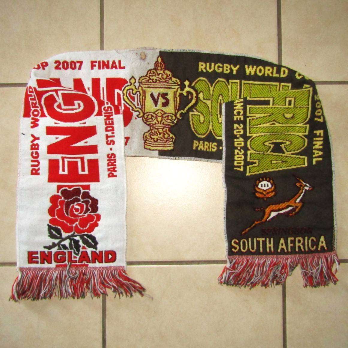 2007 World Cup Final - England vs South Africa - Rugby Banner Scarf