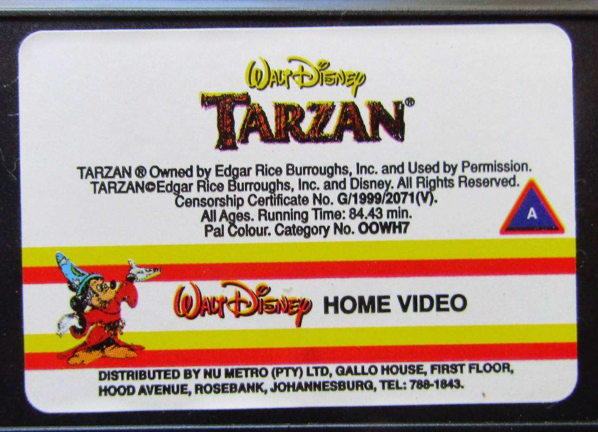 Tarzan - Disney Movie VHS Tape (1999)