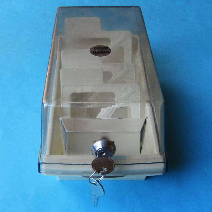Old Stiffy Disk Bank Storage Case with Keys