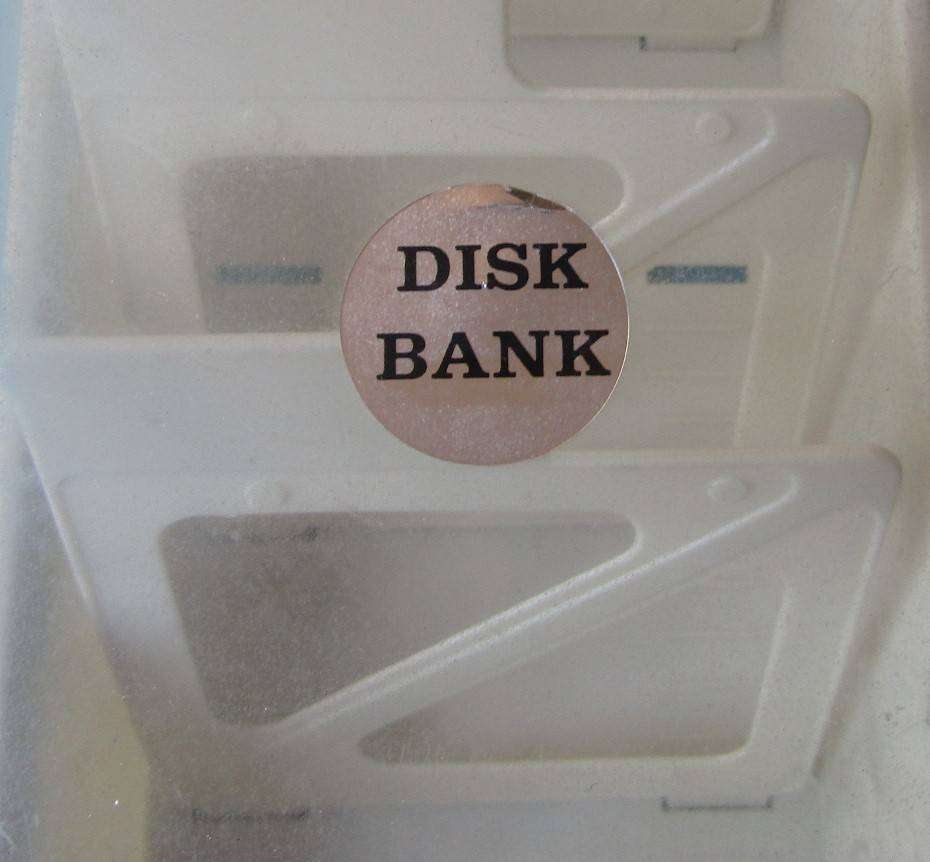 Old Stiffy Disk Bank Storage Case with Keys