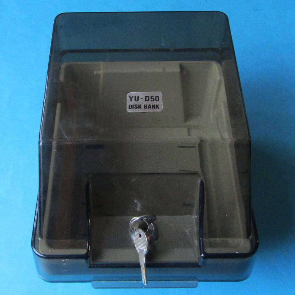 Old Floppy Disk Bank Storage Case with Keys