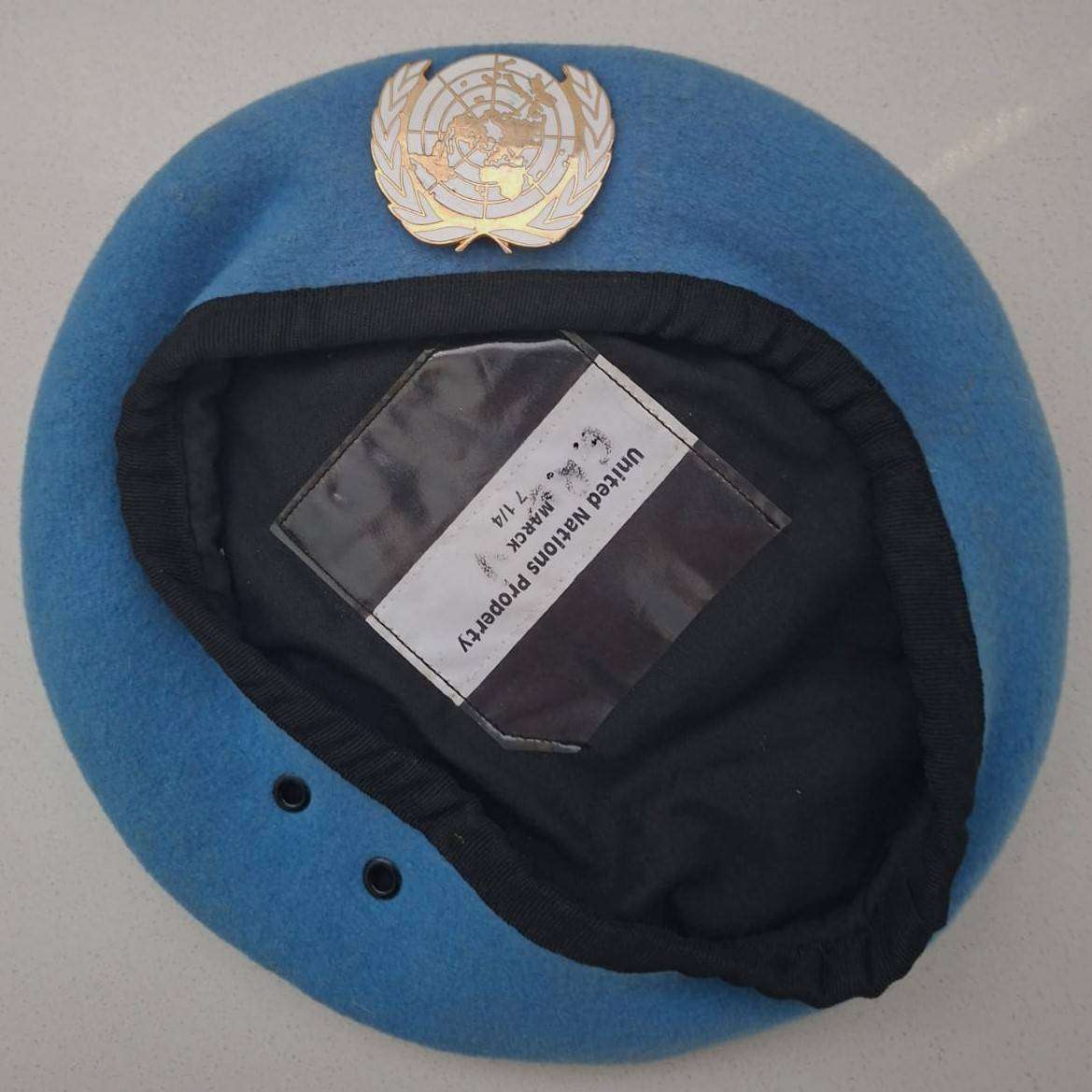 Old United Nations Beret with Badge