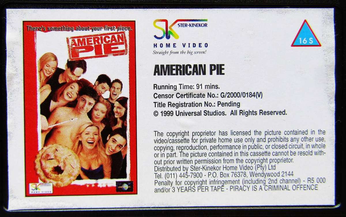 American Pie - Movie VHS Tape (1999)