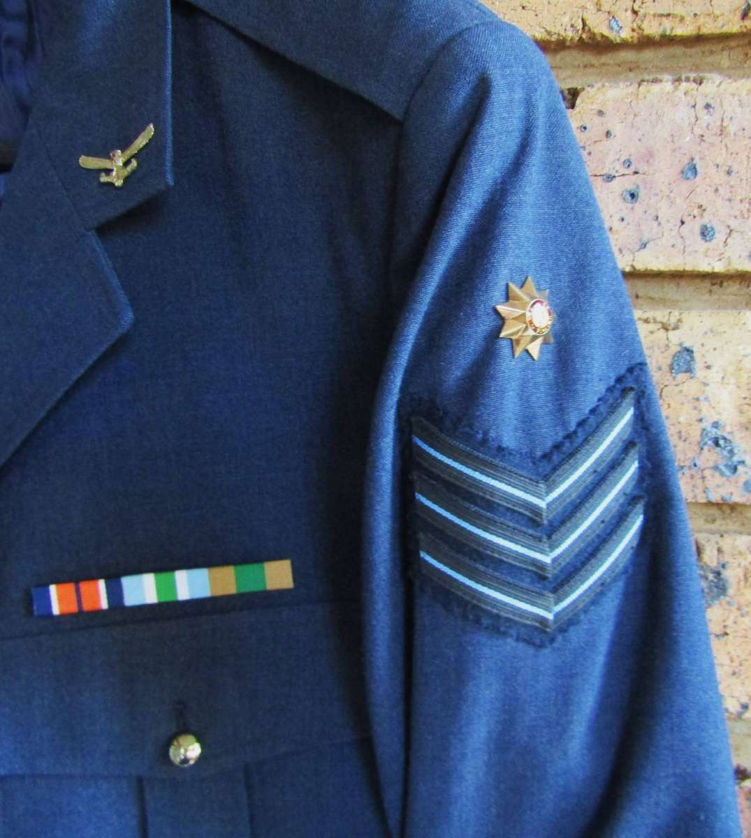 1980 SAAF Airforce Staff Sgt Tunic with Badges