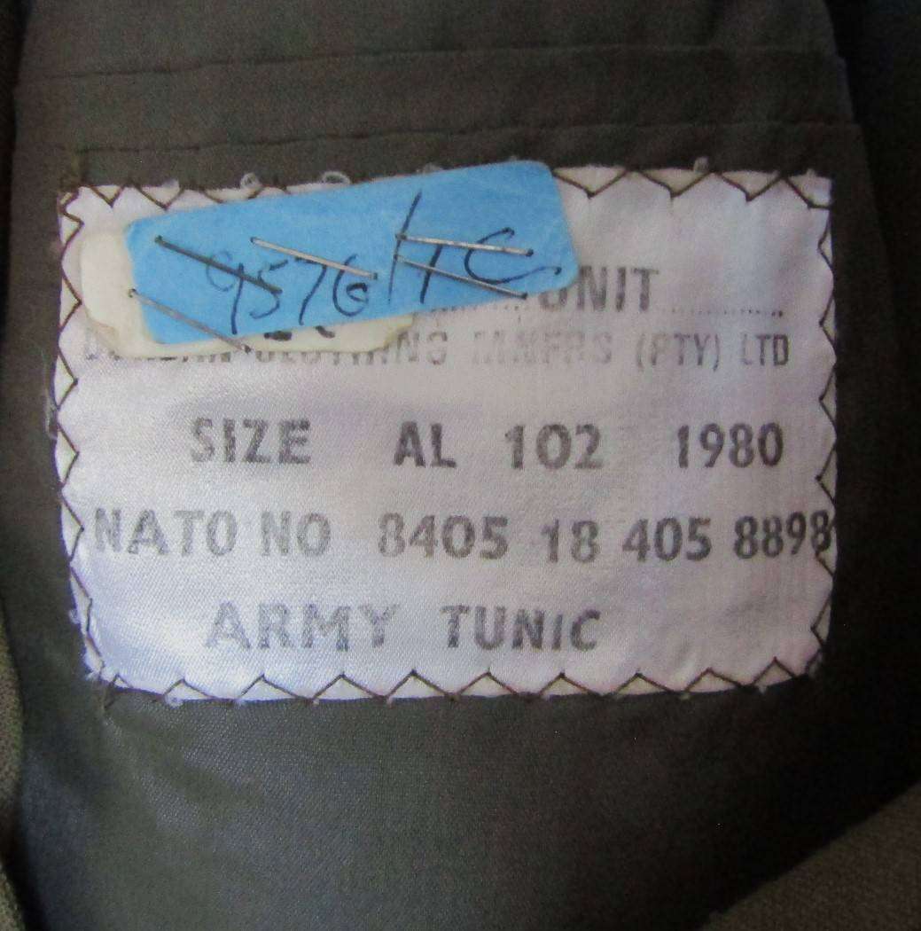 1980 SADF Army LT Signals Tunic with Badges