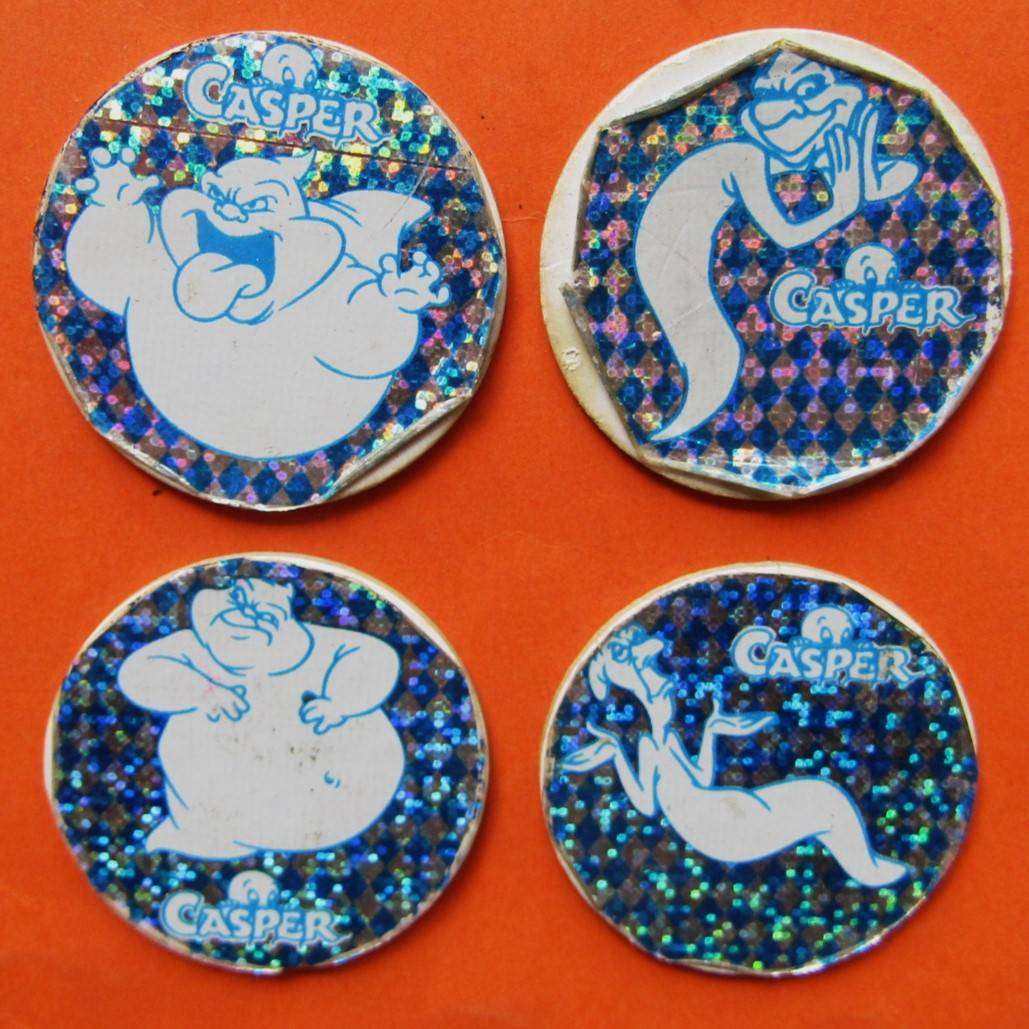 Lot of 4 Casper ZapCap Tazos from 1995