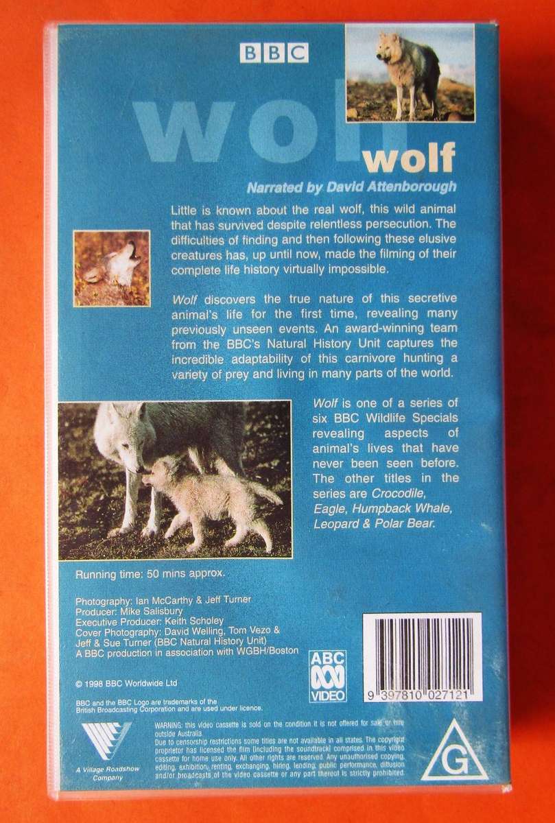 Wolf - BBC Wildlife VHS Tape (1998)