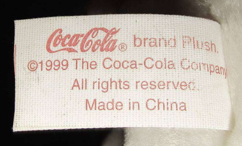 Coca Cola Polar Bear Plush Figure from 1999