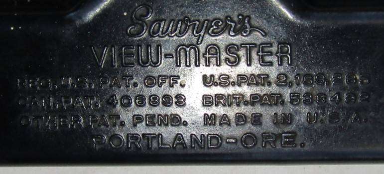 Vintage Sawyer's ViewMaster - Made in USA