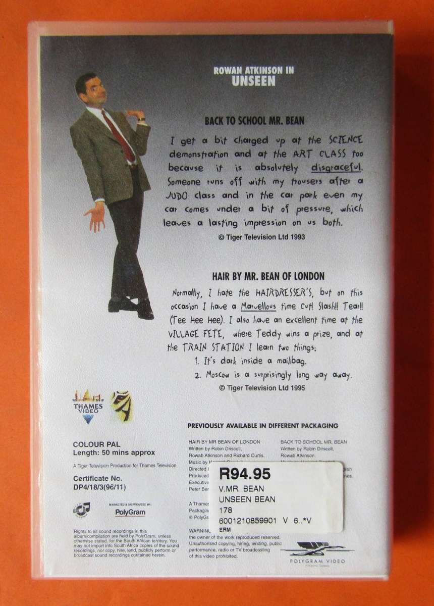Mr. Bean 6 - VHS Video Tape (1995)