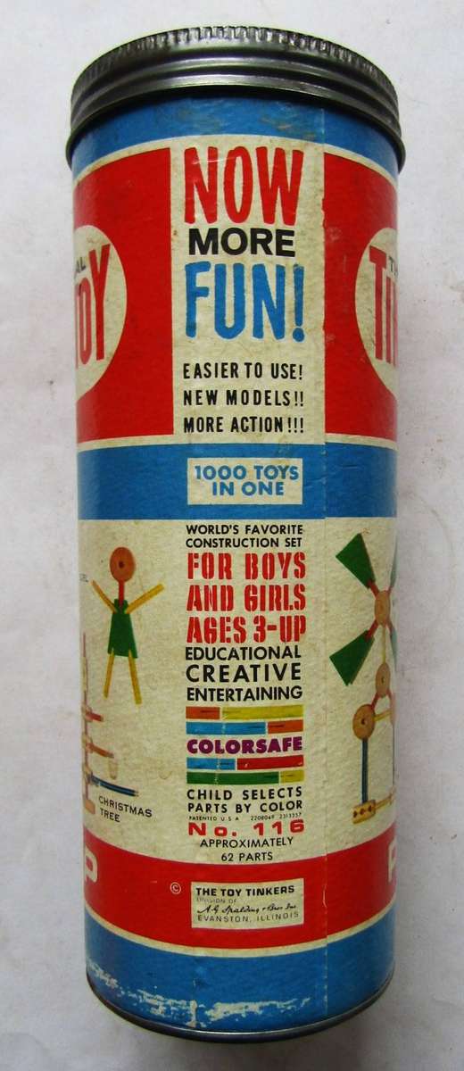Vintage Tinkertoy Prep Construction Set from the 60's