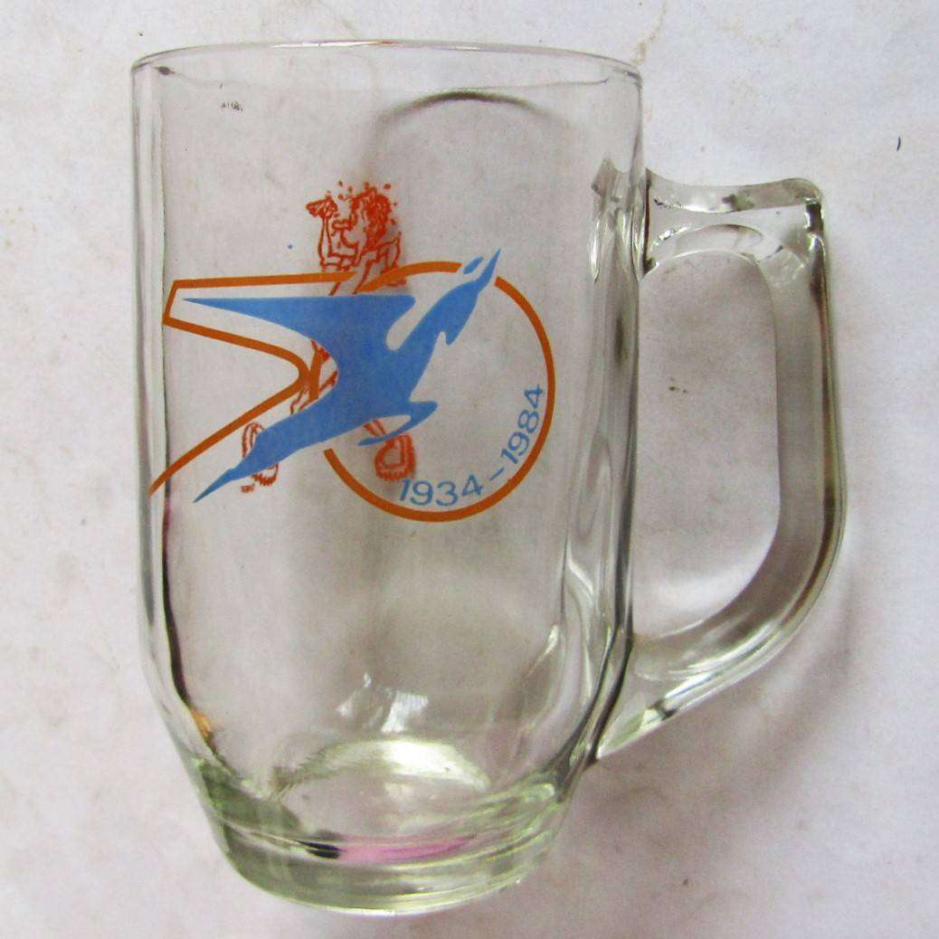 1984 SAA Airways Flying Springbok Beer Mug