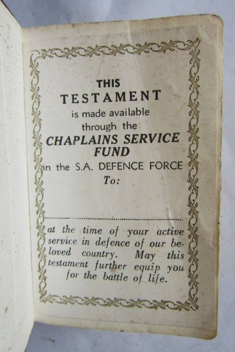 1975 SADF English Pocket Bible