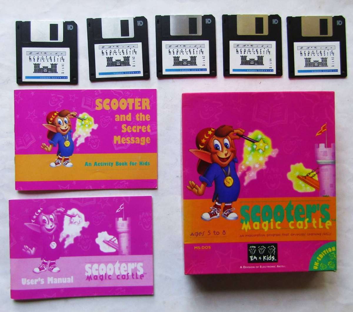 Scooter's Magic Castle - 5 Stiffy Disk Big Box PC Program