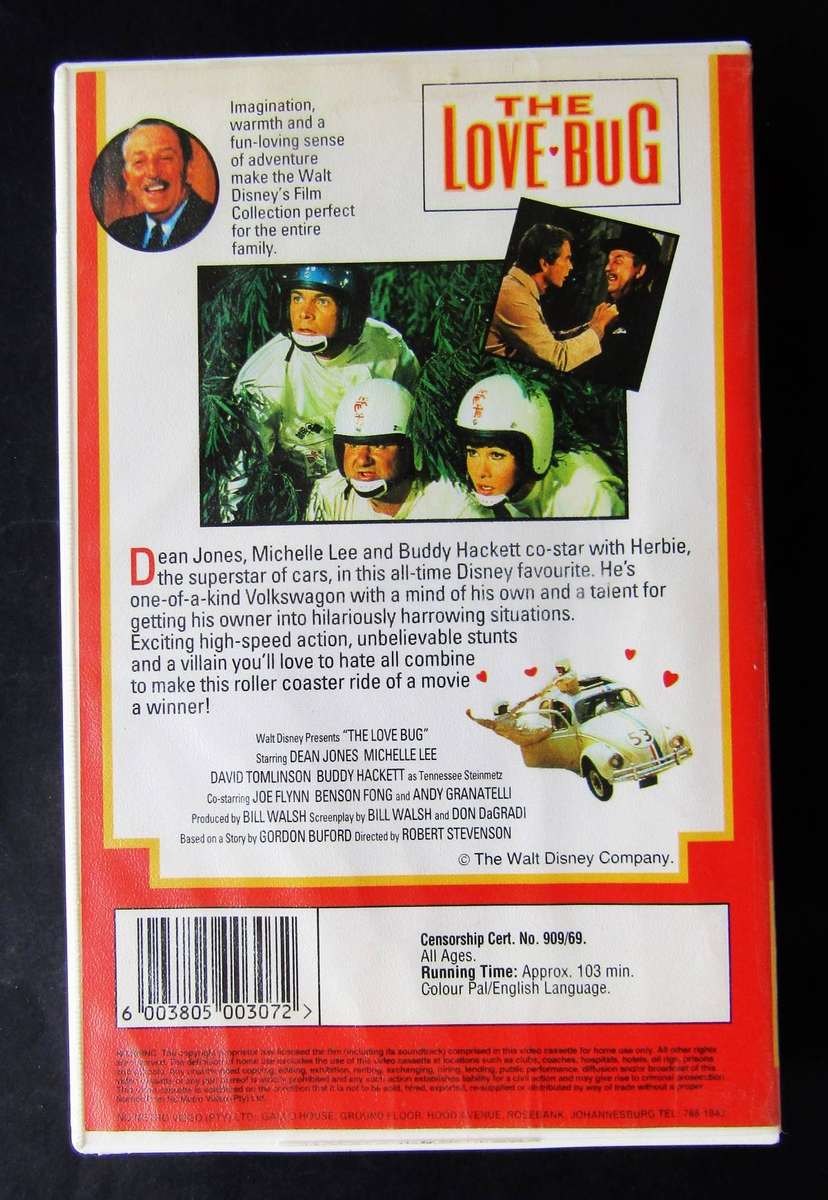 The Love Bug - Walt Disney - Herbie Movie VHS Tape