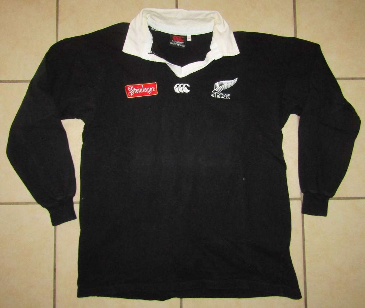 Old Long Sleeve All Blacks Rugby Jersey - Size 3XL