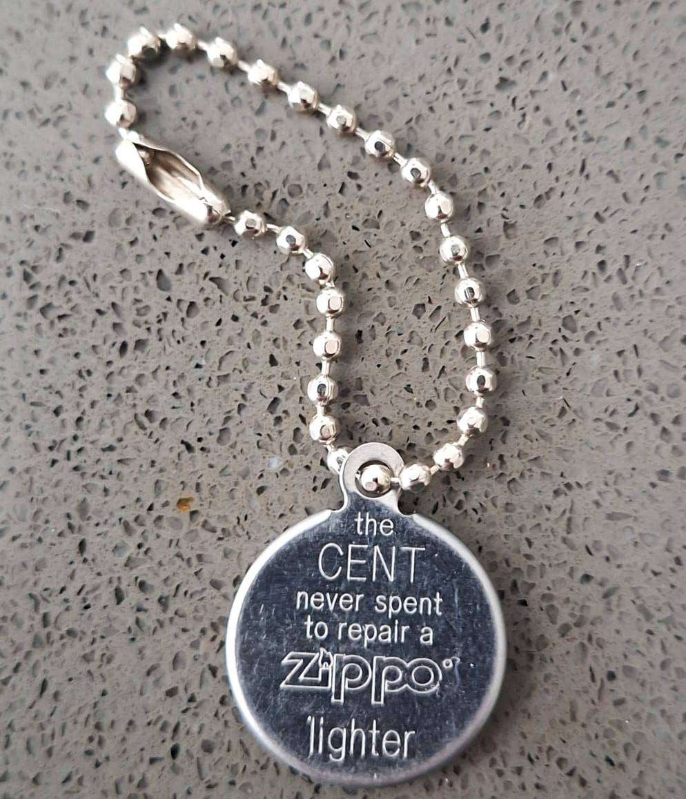 USA 1 Cent Coin Zippo Lighter Tag