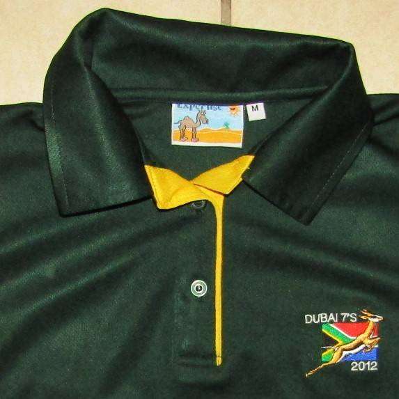 2012 Dubai 7's Springbok Rugby Shirt - Medium Size