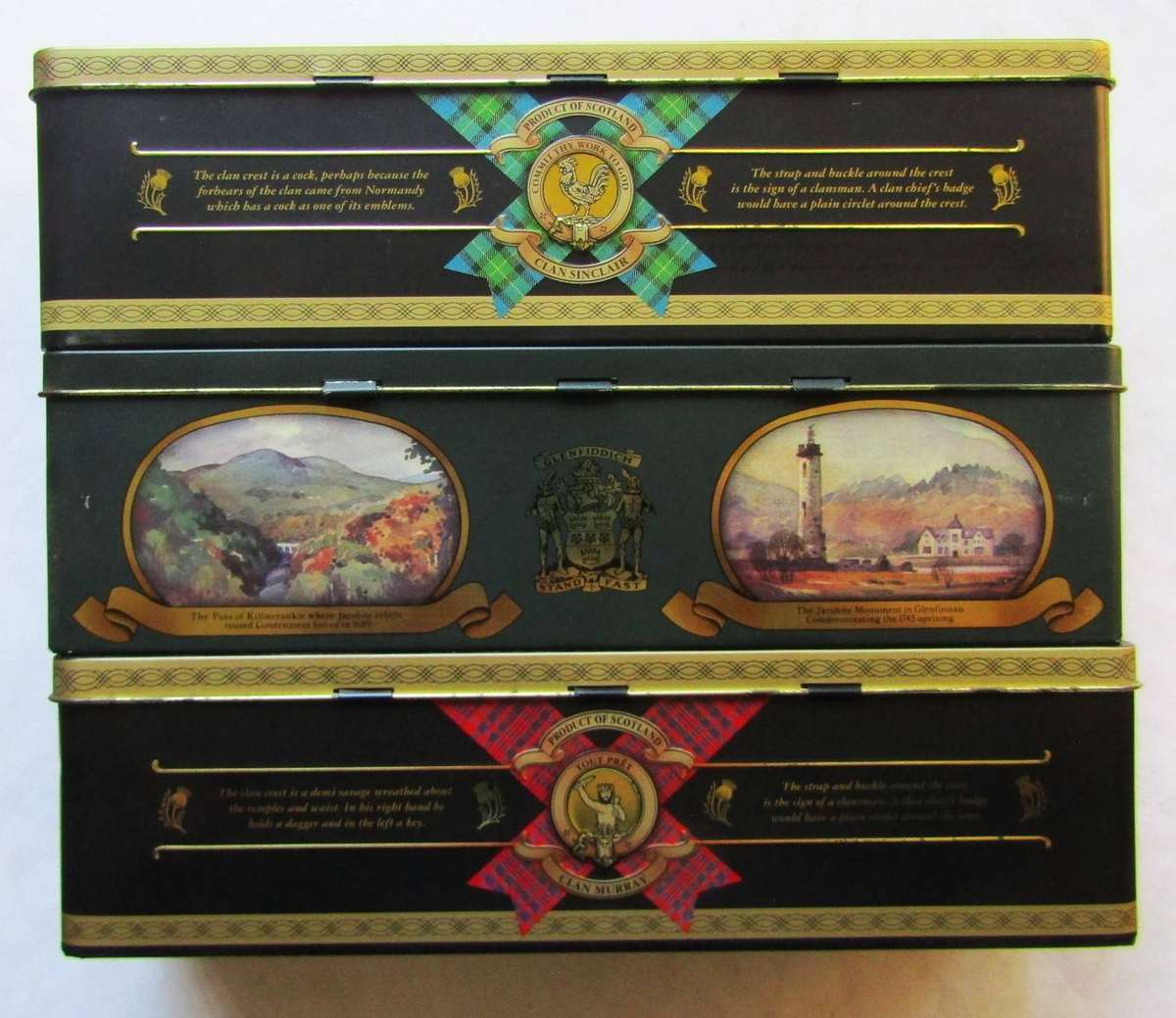 3 Old Glenfiddich Whisky Tins