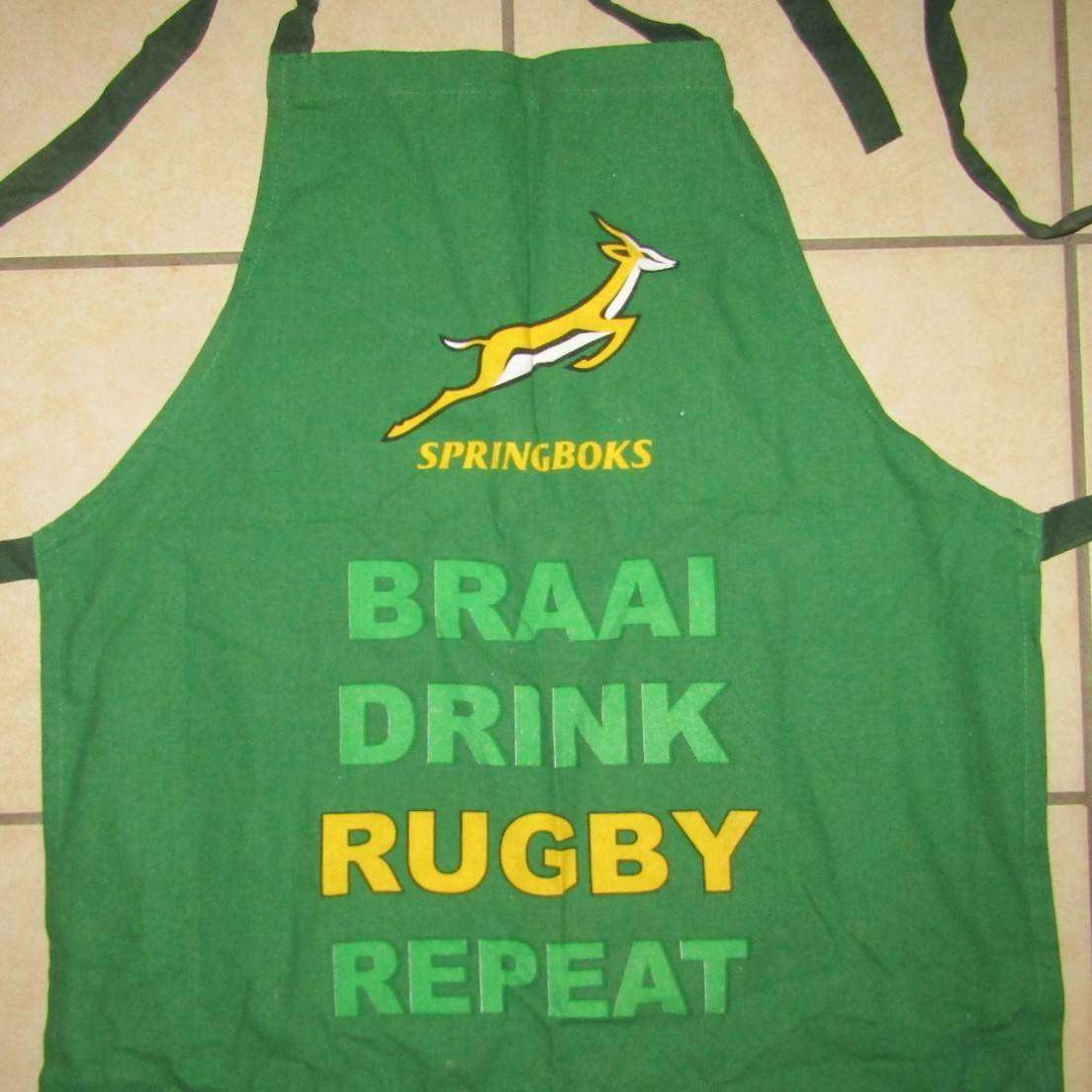 Old Springbok Rugby Braai Apron
