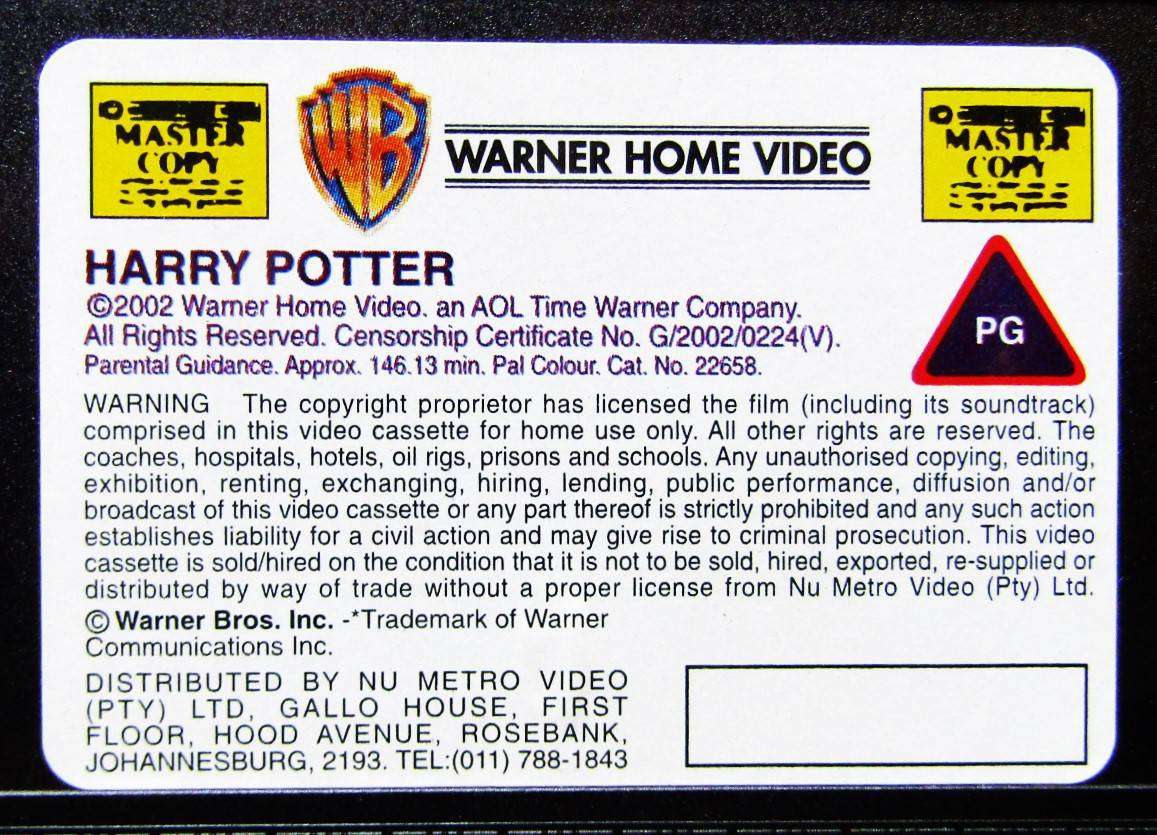 Harry Potter - Movie VHS Tape (2002)