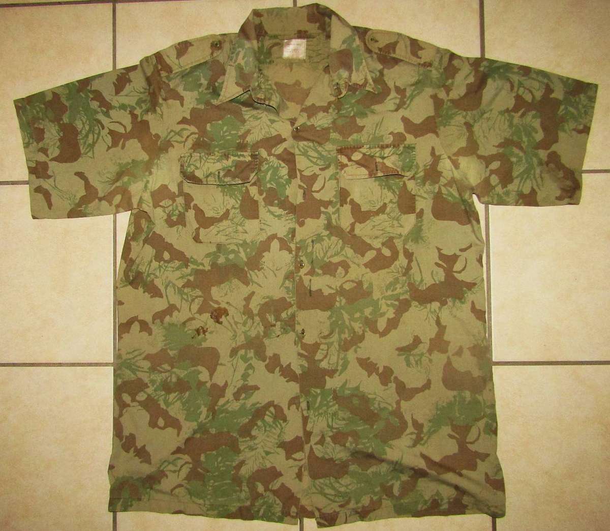 1981 SA Camo Short Sleeve Shirt - Big XL Size