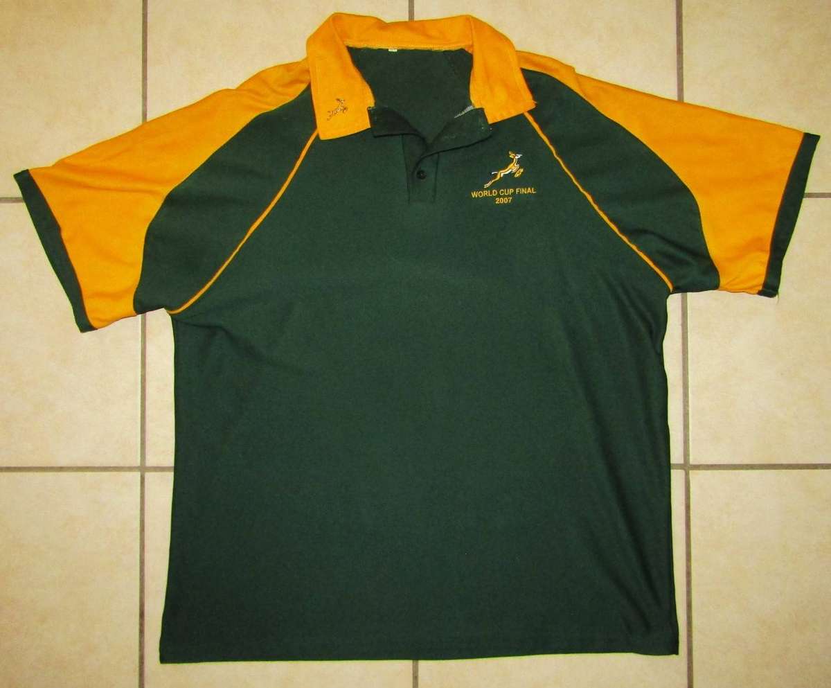 2007 World Cup Final Springbok Rugby Shirt - XL Size
