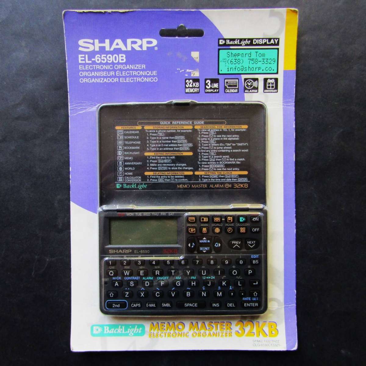 Vintage Sharp Memo Master Electronic Organizer - New Sealed in Packet
