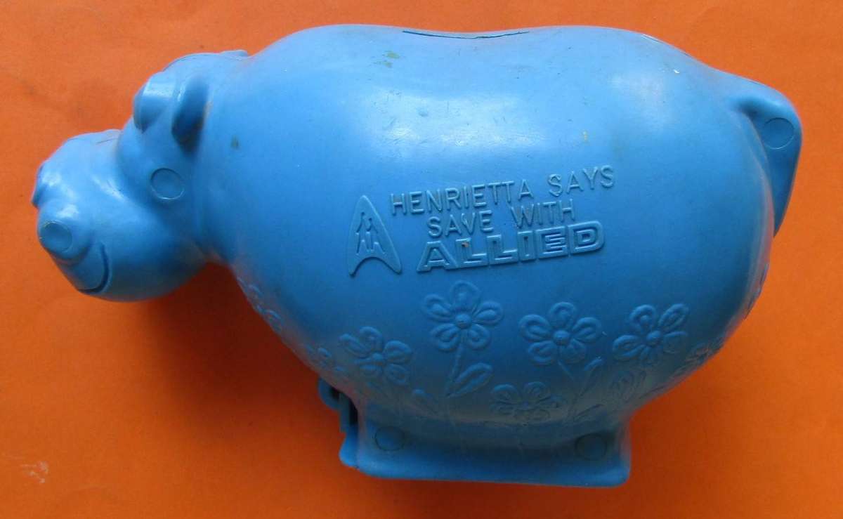 Old Allied Bank Hippo Money Box