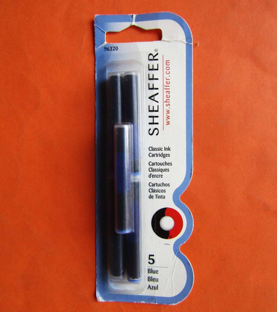 5 Sheaffer Blue Classic Ink Pen Cartridges