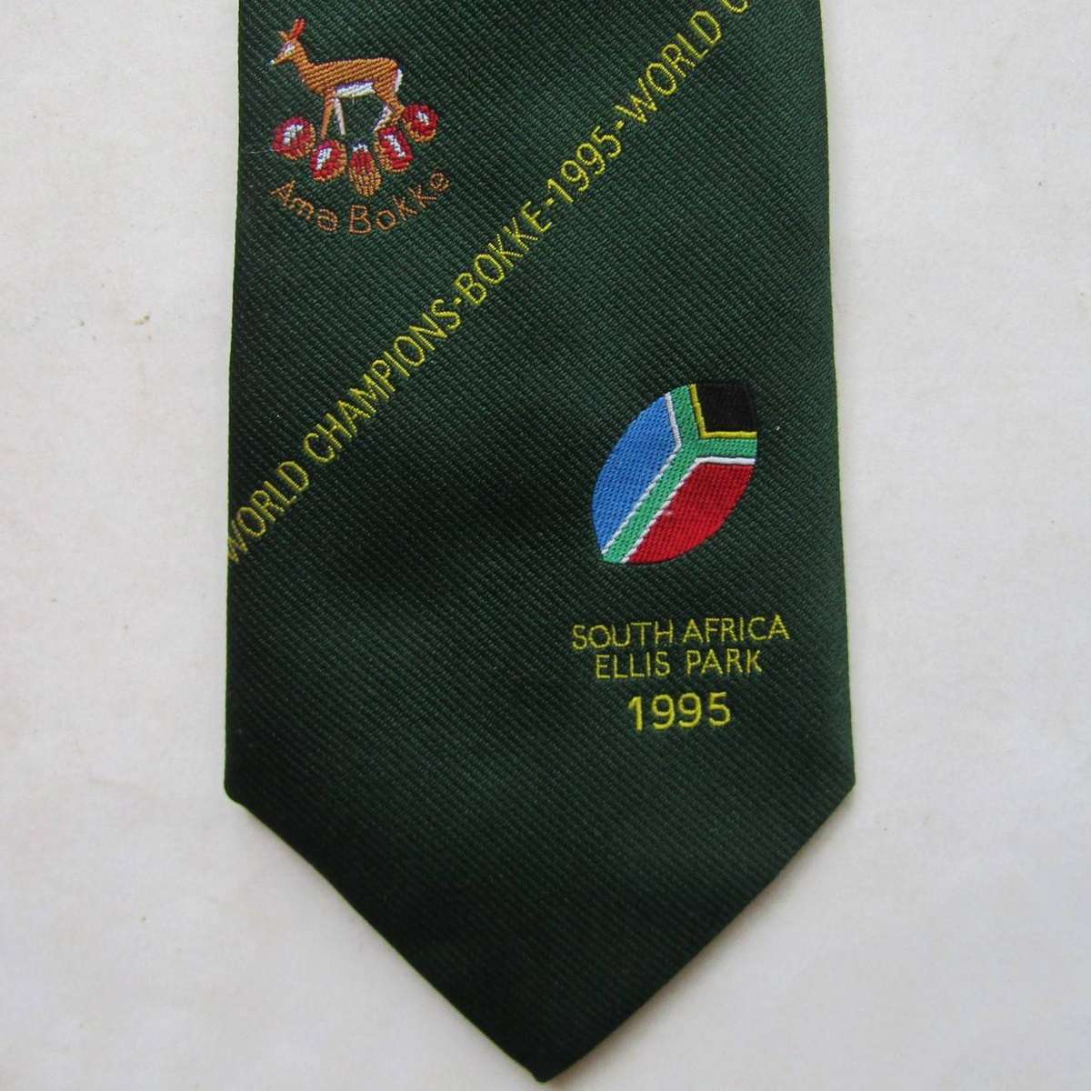 1995 World Champions Springbok Rugby Neck Tie