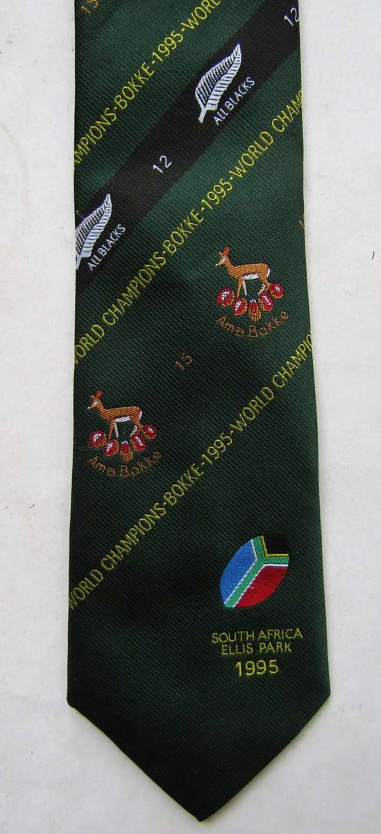 1995 World Champions Springbok Rugby Neck Tie