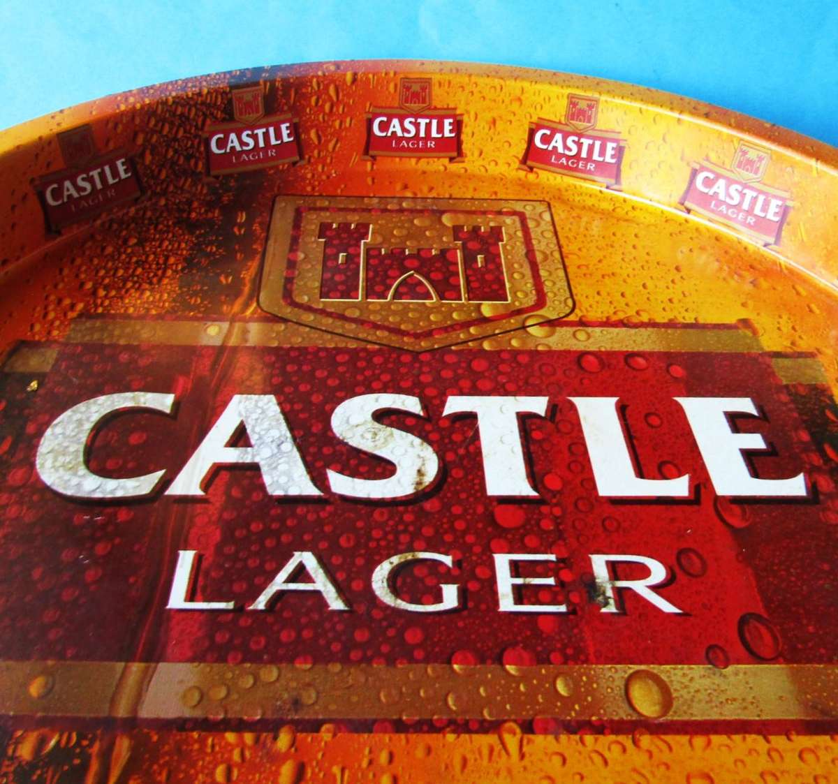 Old Castle Lager Beer Metal Bar Tray