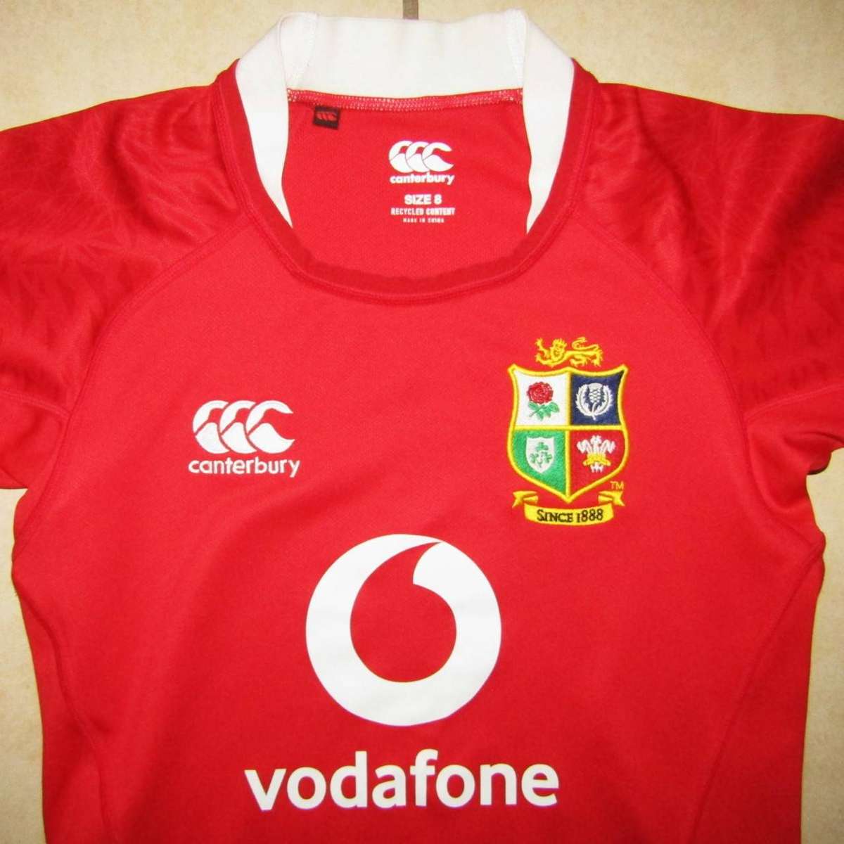 Old British Lions Rugby Jersey - Size 8