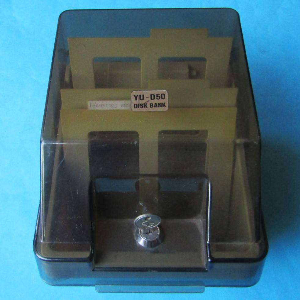 Old Floppy Disk Storage Case with Key