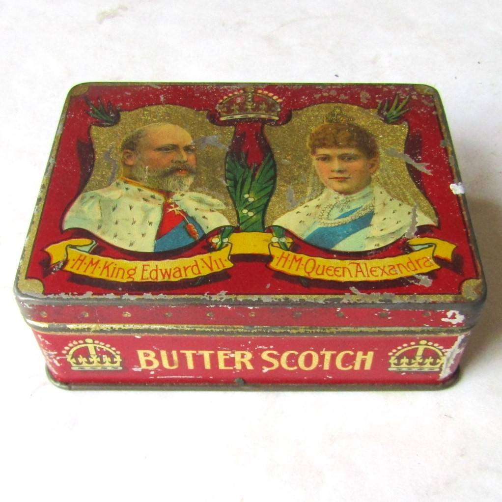 Old King Edward VII Tucker's Butter Scotch Tin