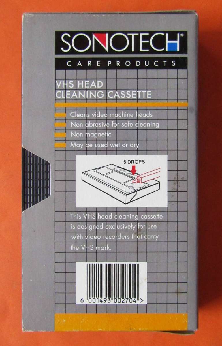 Old Sonotech VHS Head Cleaning Cassette