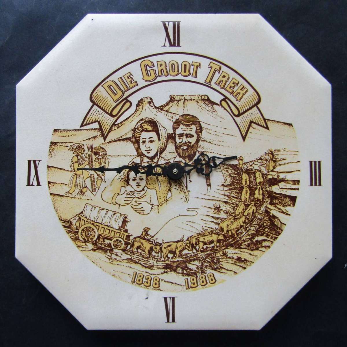 1988 Groot Trek 150 Jaar Herdenking Ceramic Wall Clock