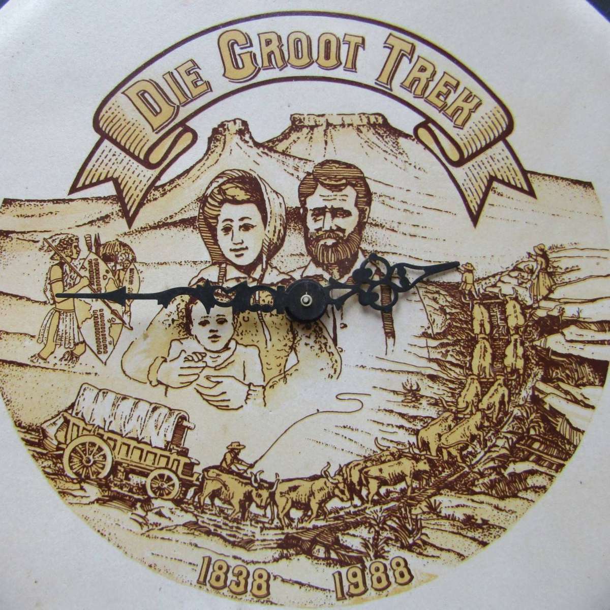 1988 Groot Trek 150 Jaar Herdenking Ceramic Wall Clock