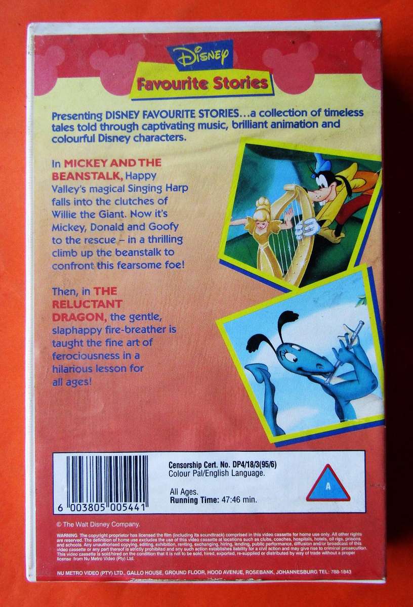 Mickey and the Beanstalk - Disney VHS Tape (1995)