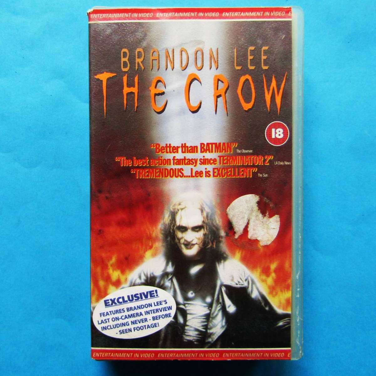 The Crow - Brandon Lee - Horror Movie VHS Tape