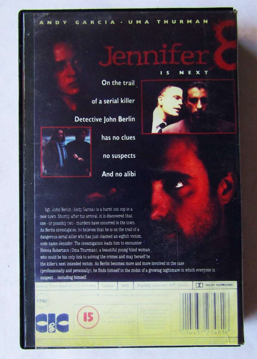 Jennifer 8 - Andy Garcia - Movie VHS Tape