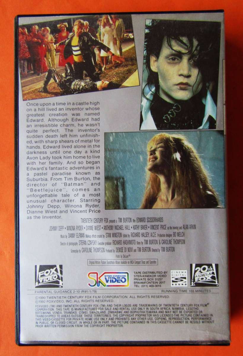 Edward Scissorhands - Movie VHS Tape (1992)