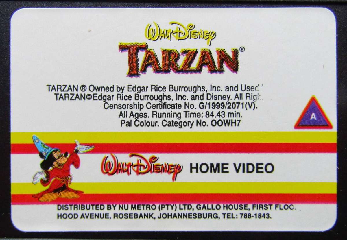 Tarzan - Walt Disney VHS Tape (1999)
