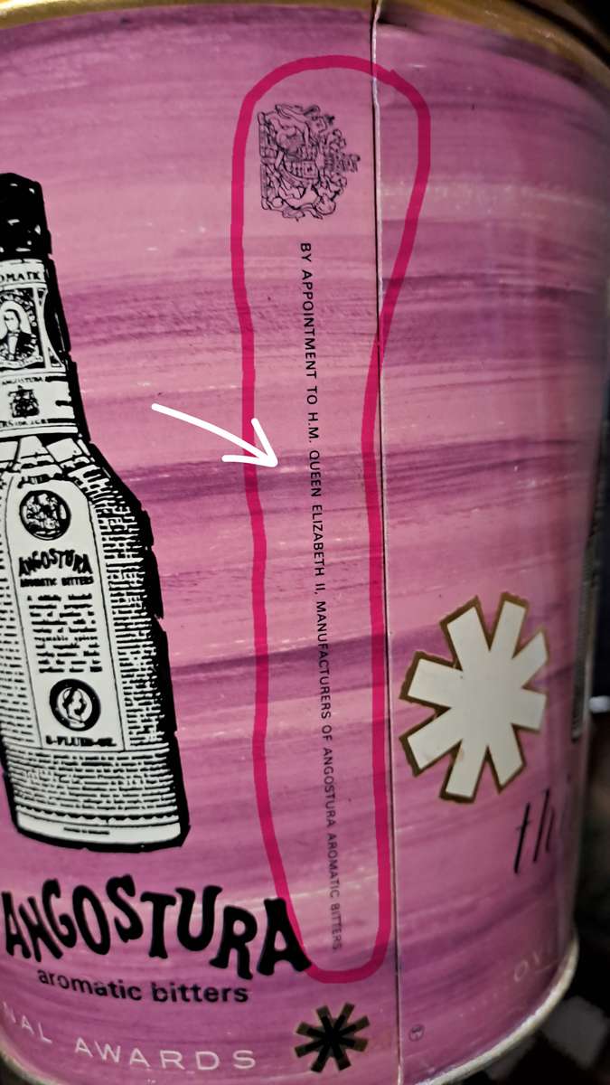 Angostura Vintage Ice Bucket for Queen Elizabeth 2