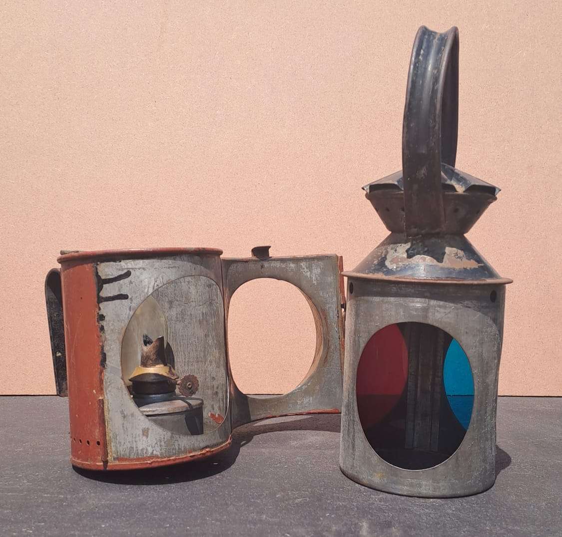 Vintage Railway original signal Lamp