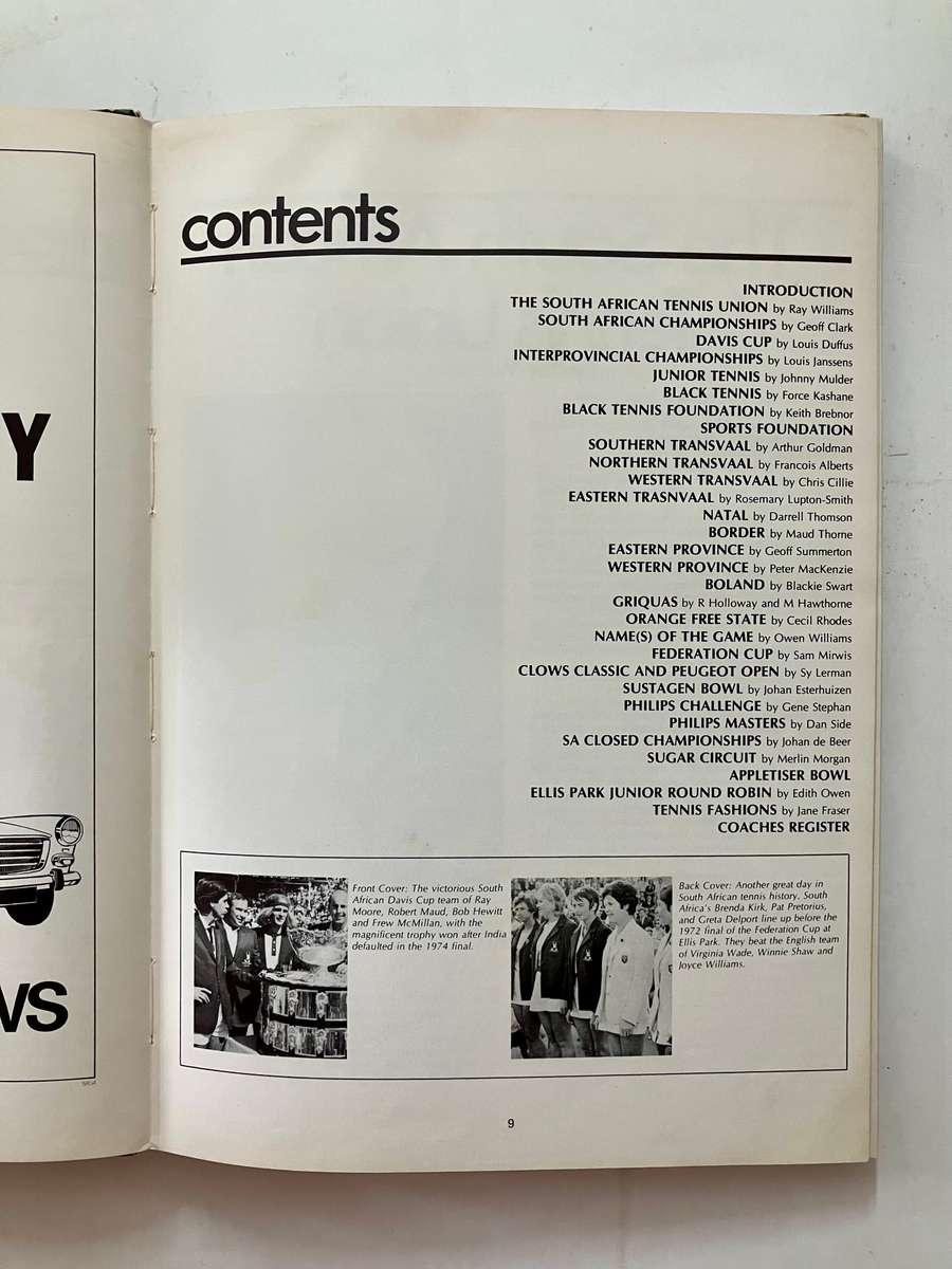 Tennis: The South African Story - Russell Eldridge (Ed.) Hardcover, 1st Ed. undated