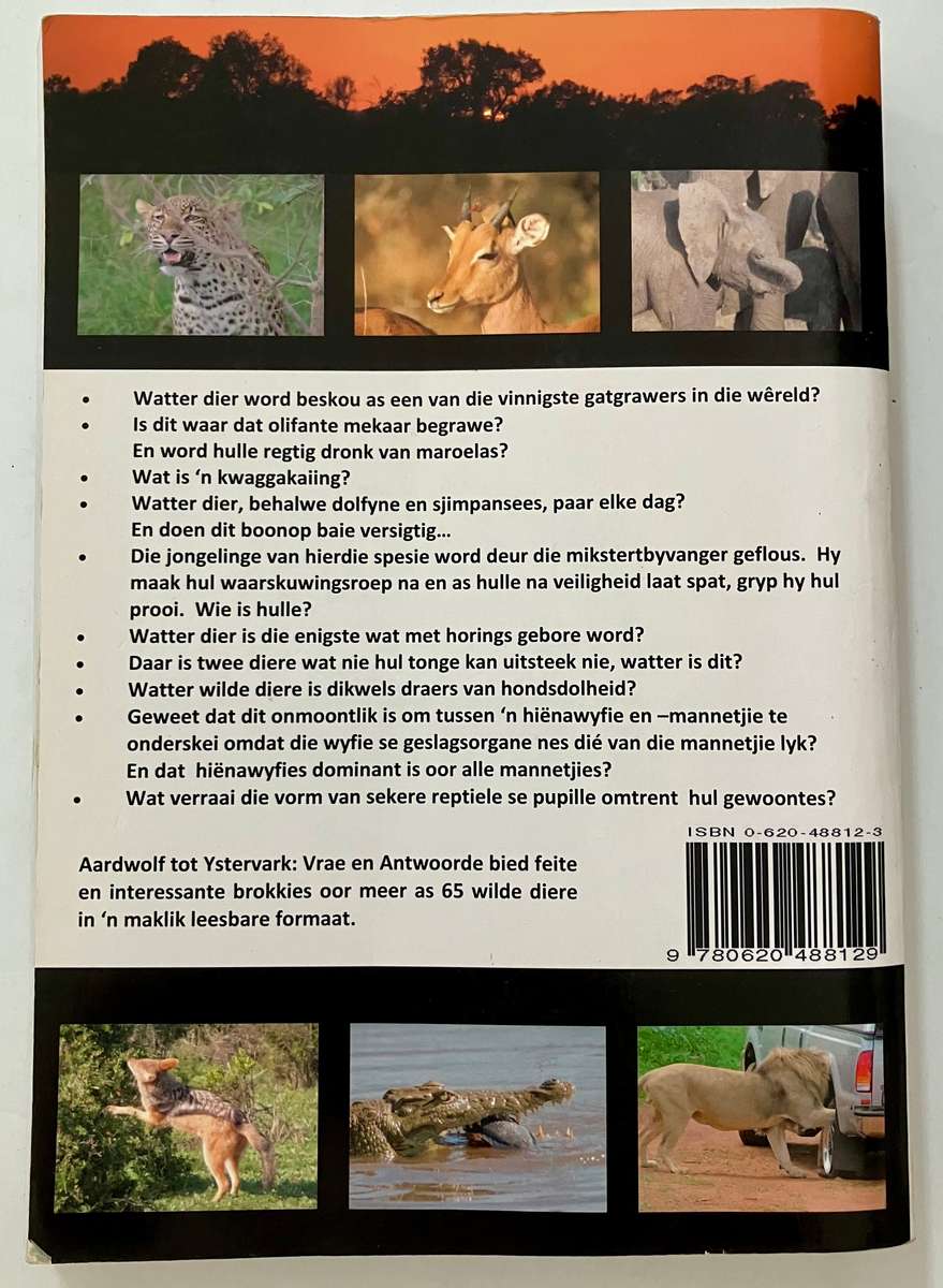 Aardwolf tot Ystervark - Riette Conradie. GETEKENDE sagteband, 1e uitg, 2010